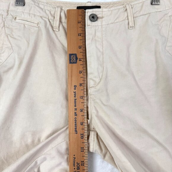 Scotch & Soda Flat Front 9" Chino Stretch Shorts Mens 28 Beige Cream - Picture 7 of 11
